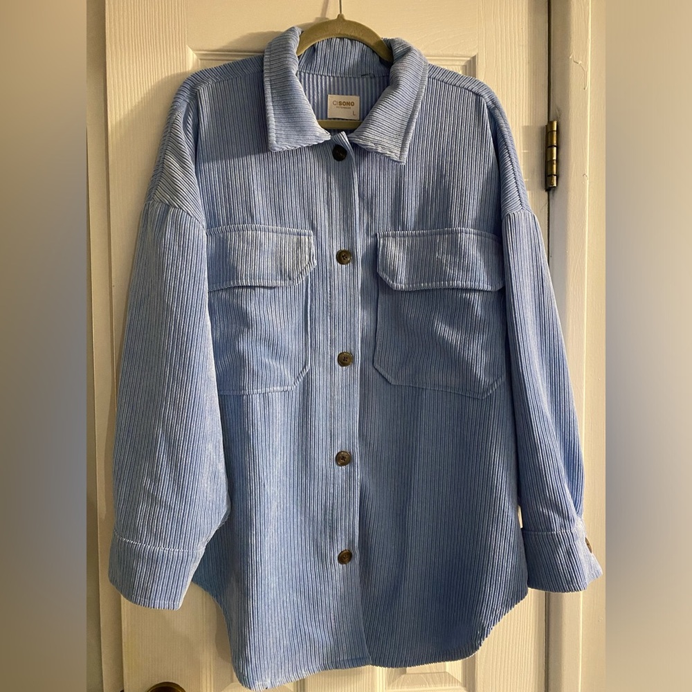 Blue Cisono Corduroy Shirt